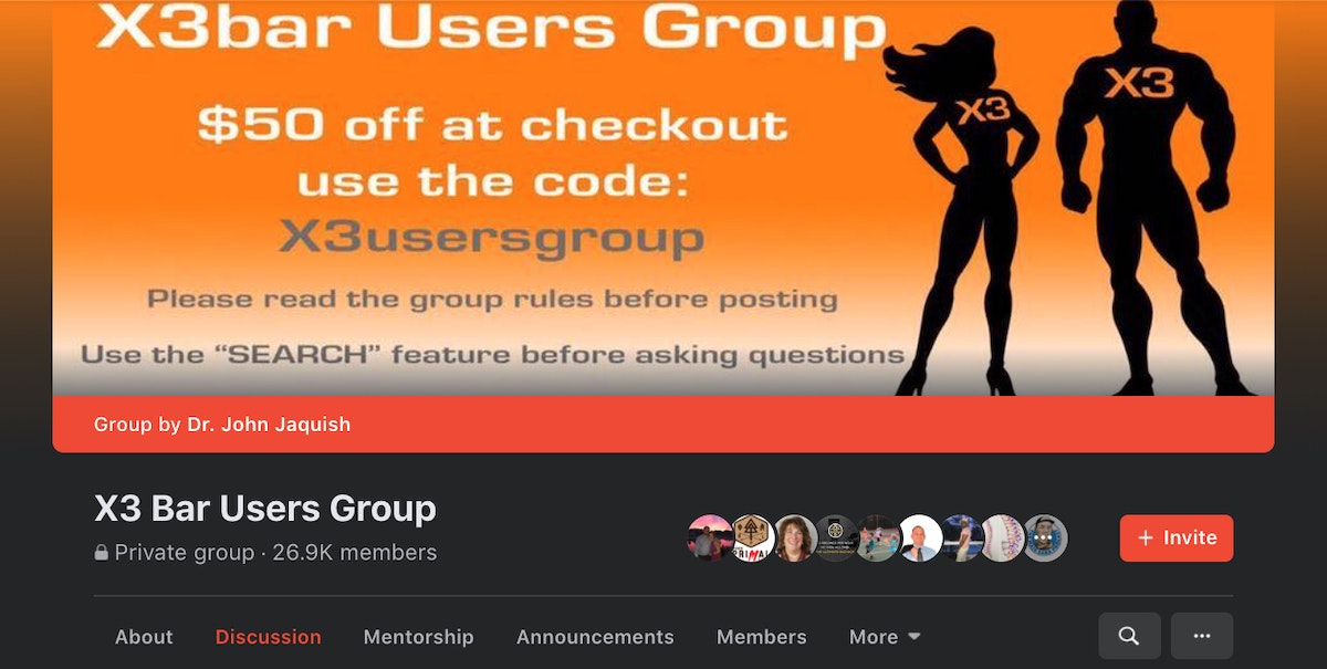 The X3 user group on Facebook