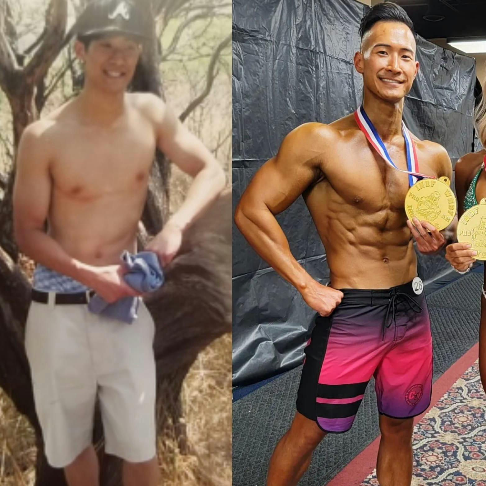 A before and after X3 fitness transformation