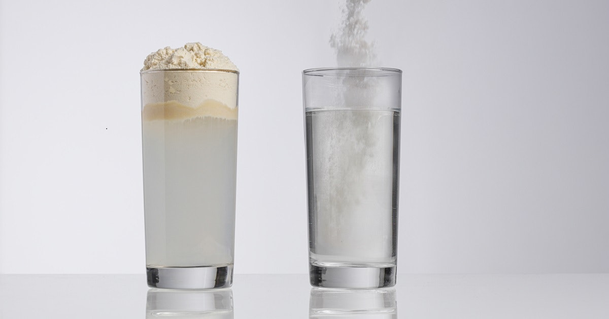 mixing protein powder in glasses for the best supplements for fasting
