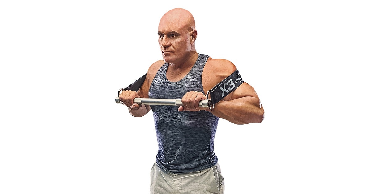 Doing a chest workout with an X3 bar
