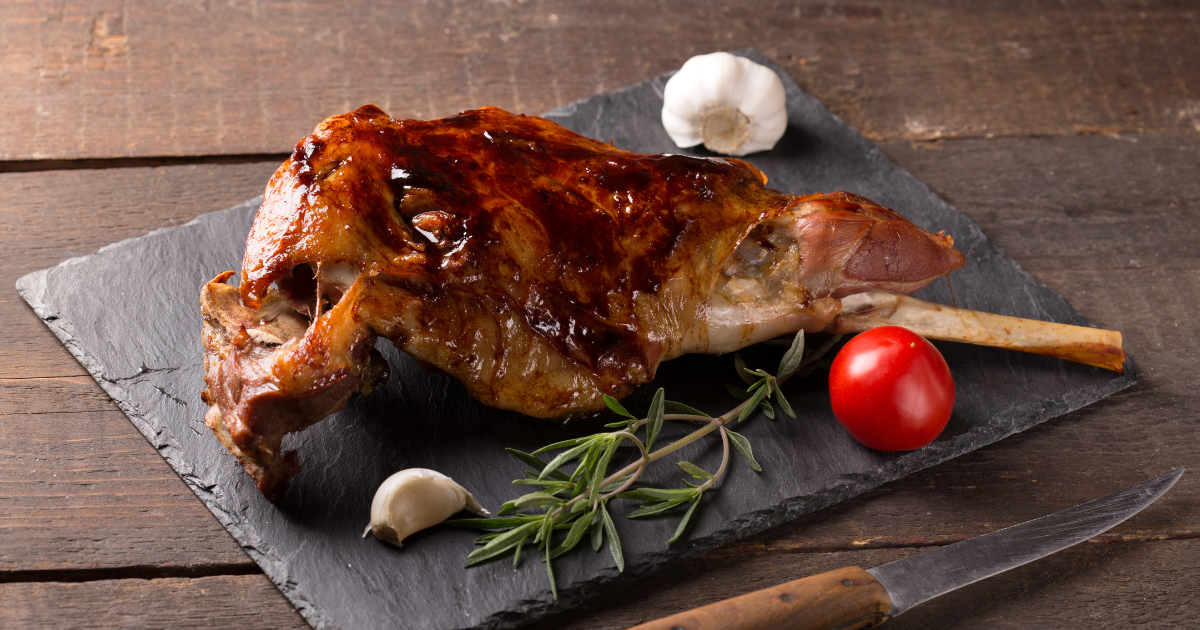 Roasted lamb