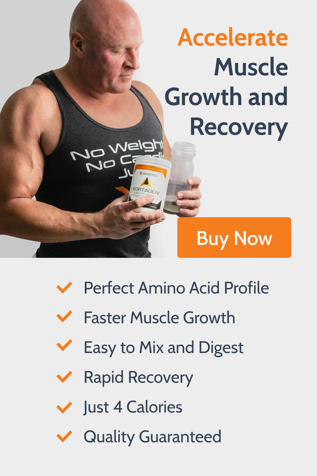 Banner with Dr. Jaquish with Fortagen and descriptive list