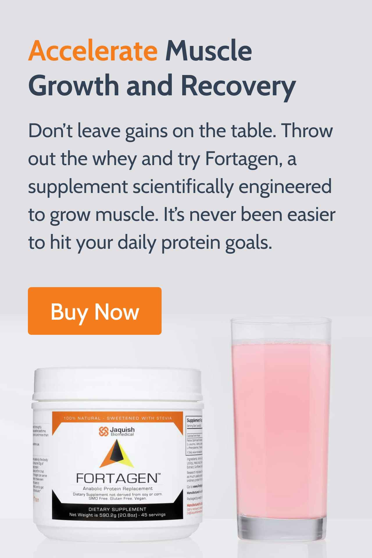 Fortagen with pink cup banner