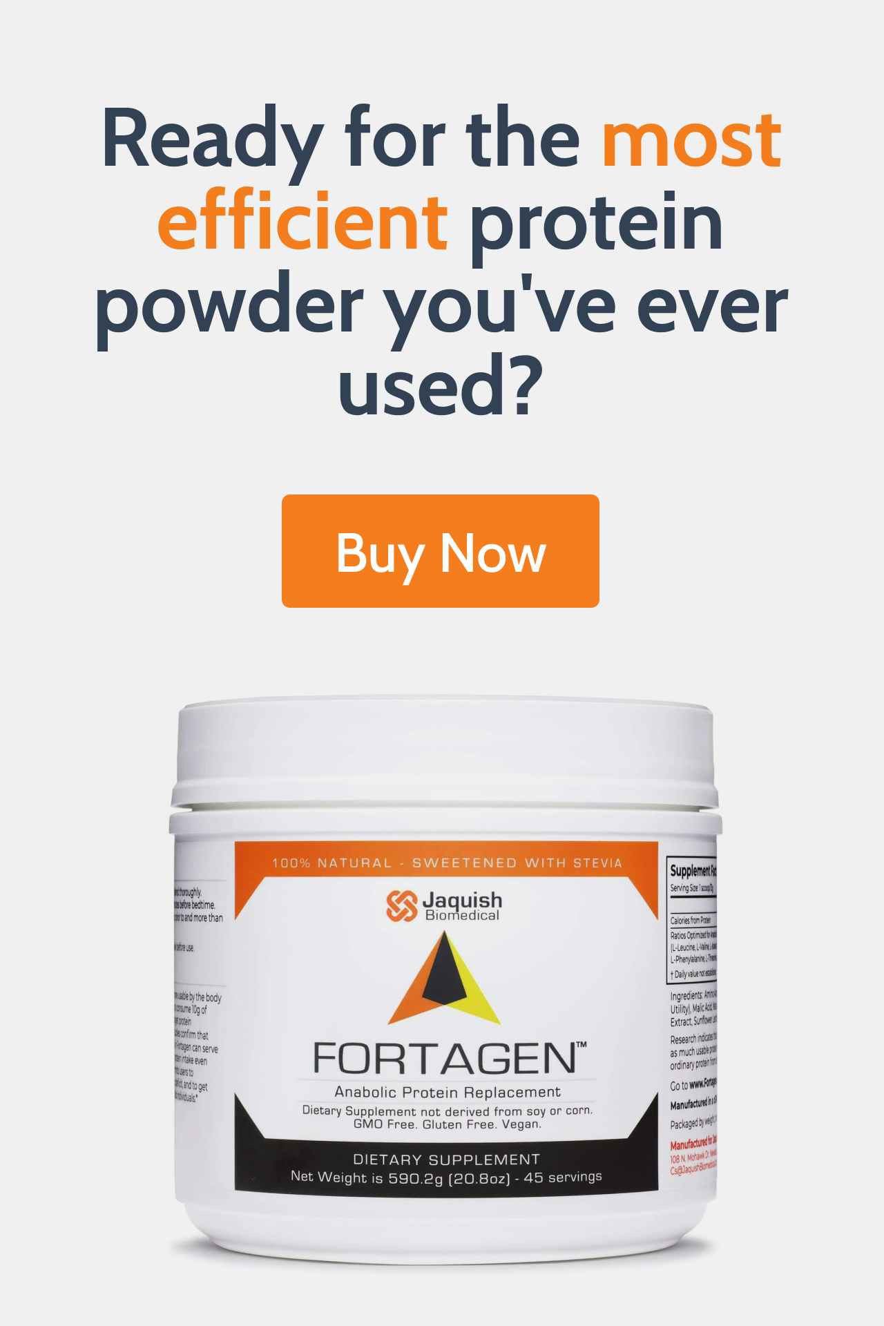 Fortagen ready for the most efficient banner