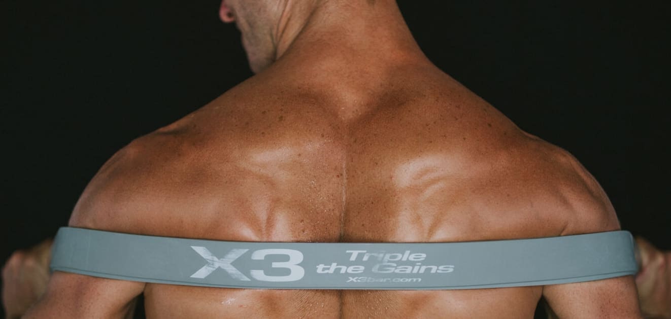 A man trains with variable resistance.