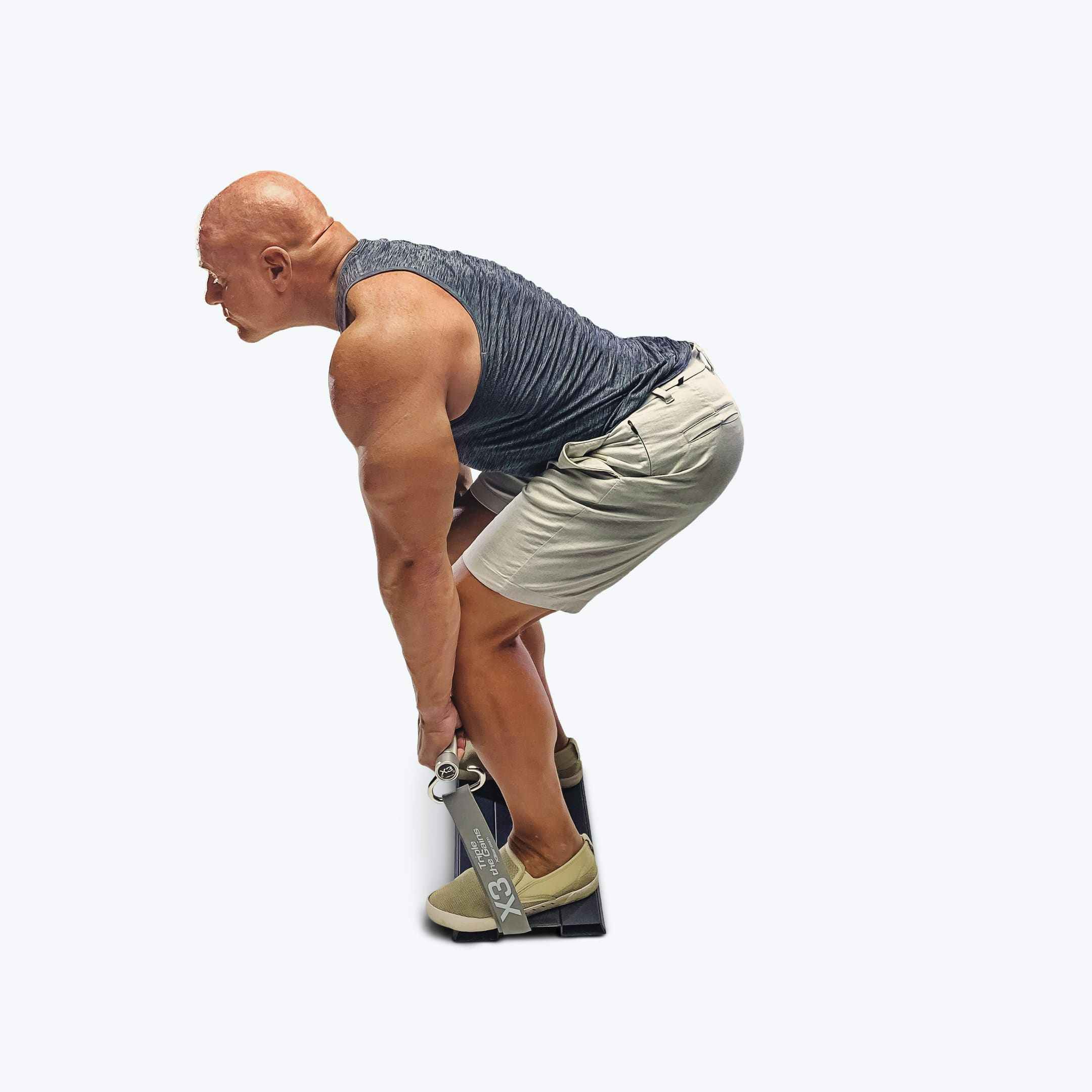 Deadlift Using X3 bar resistance band workout system