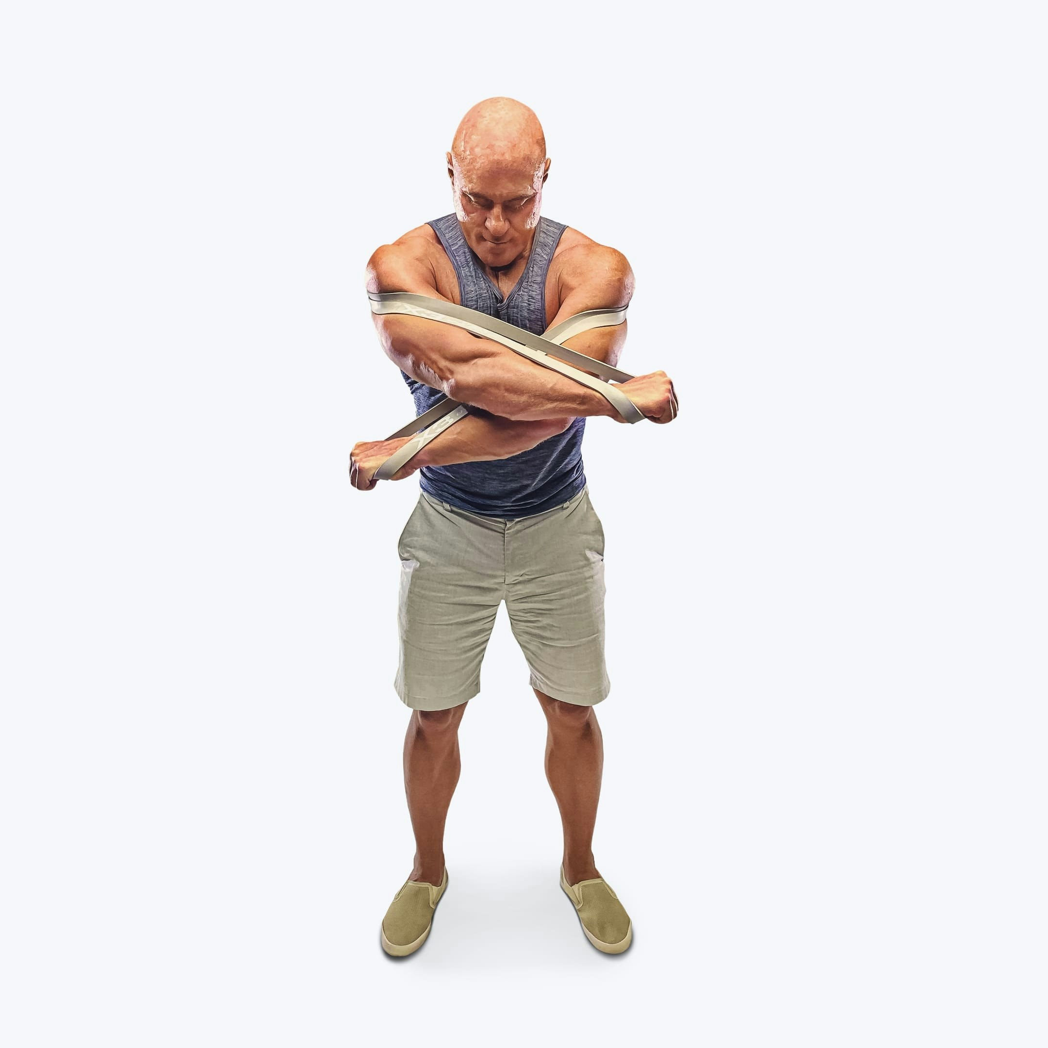 Pec Crossover Using X3 bar resistance band workout system