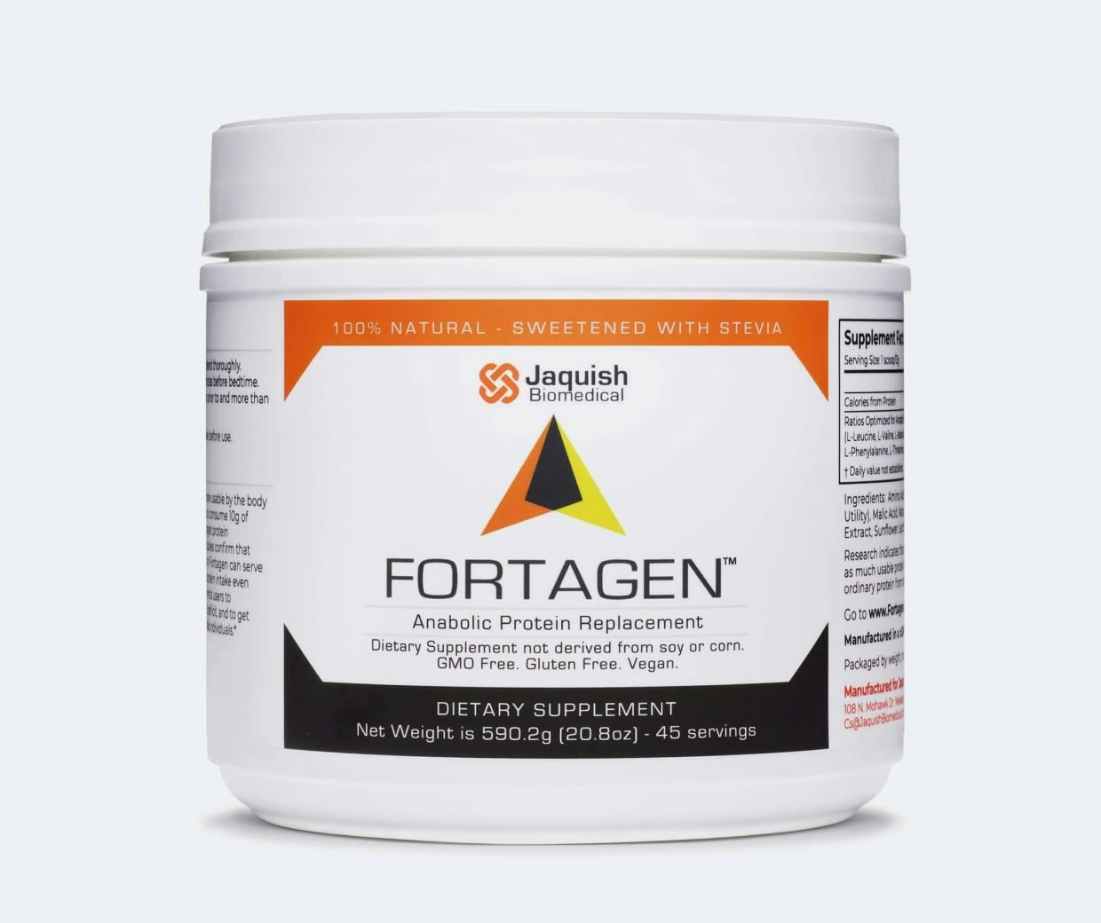 Protein usability of Fortagen with percentage