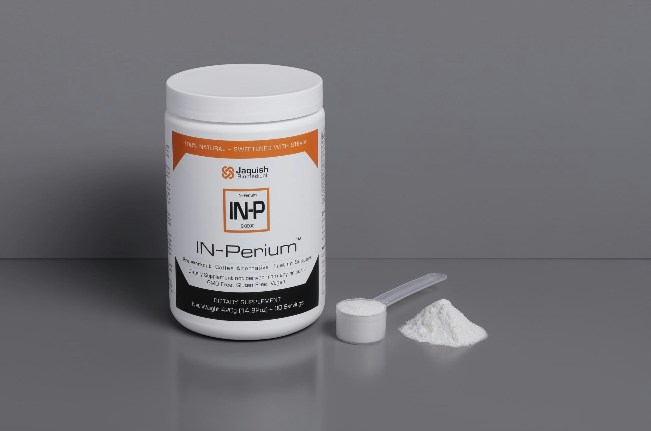 Large IN-Perium container with scoop next to it