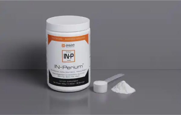 Large IN-Perium container with scoop next to it