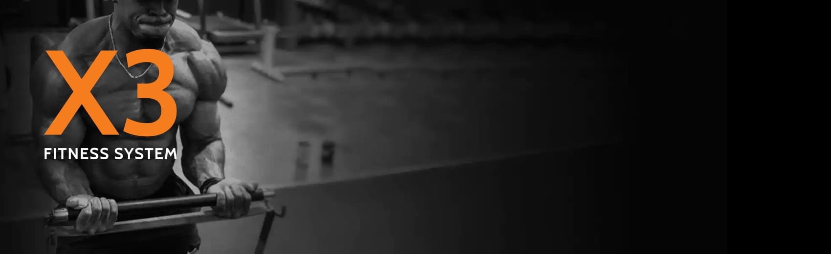 Man doing bicep curls in black and white