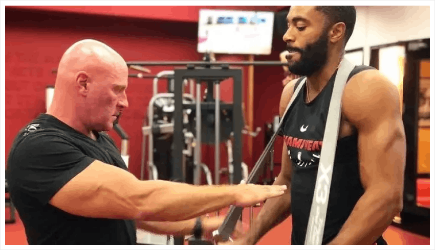 Dr. Jaquish helping NBA player use X3