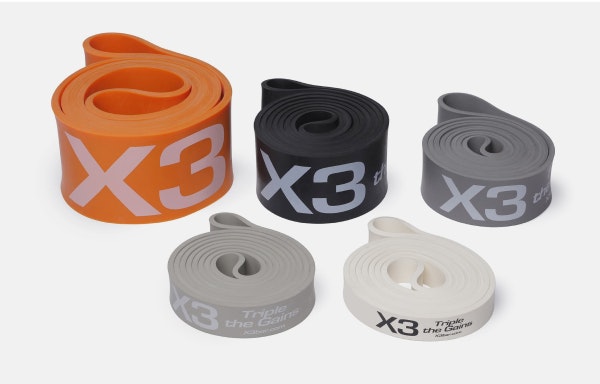 X3 bands with grey background