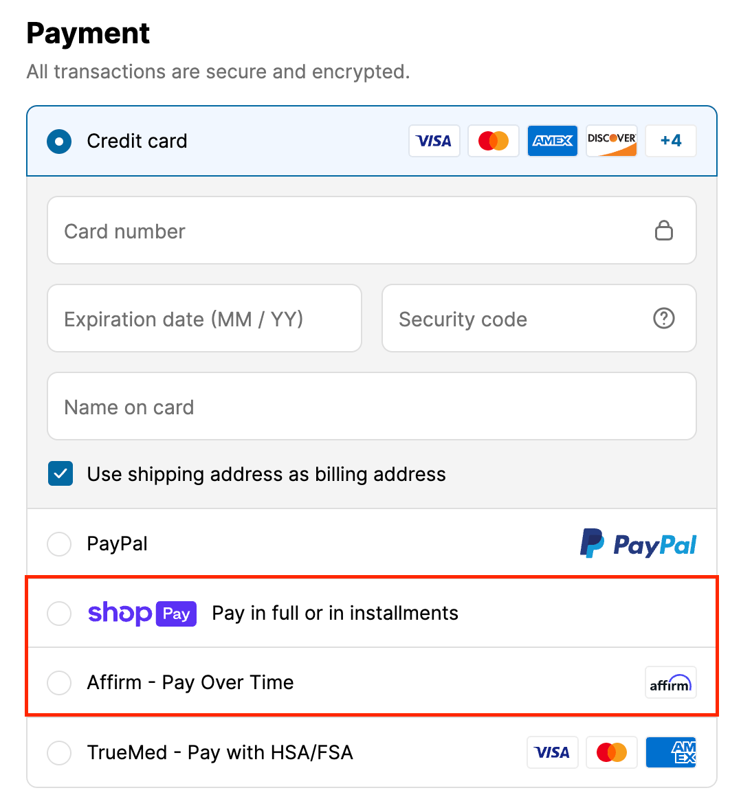 Choose your payment method