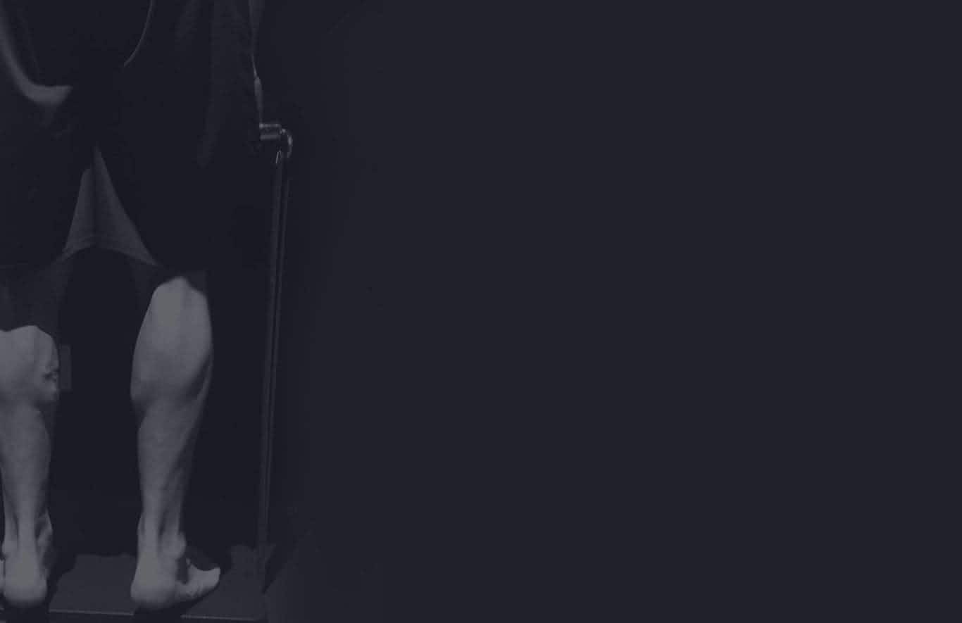 Man doing calf raise with X3 bar