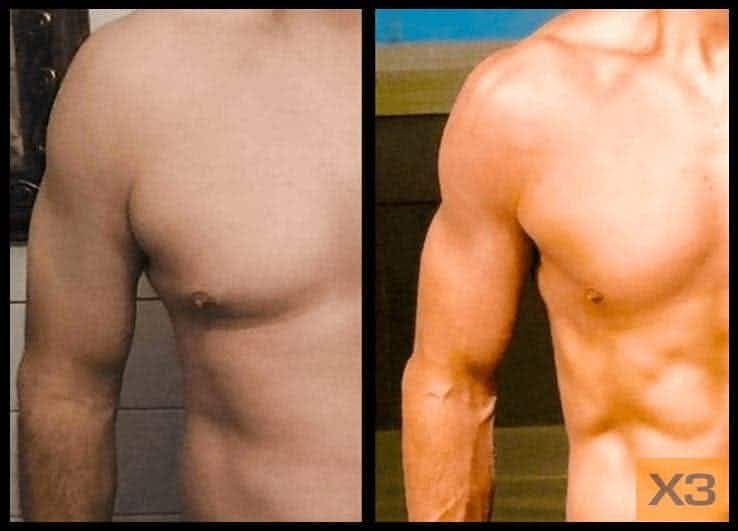 Keith Bout before and after using the X3 bar workout system